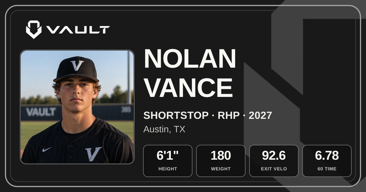 Nolan Vance Player Vault recruiting profile preview
